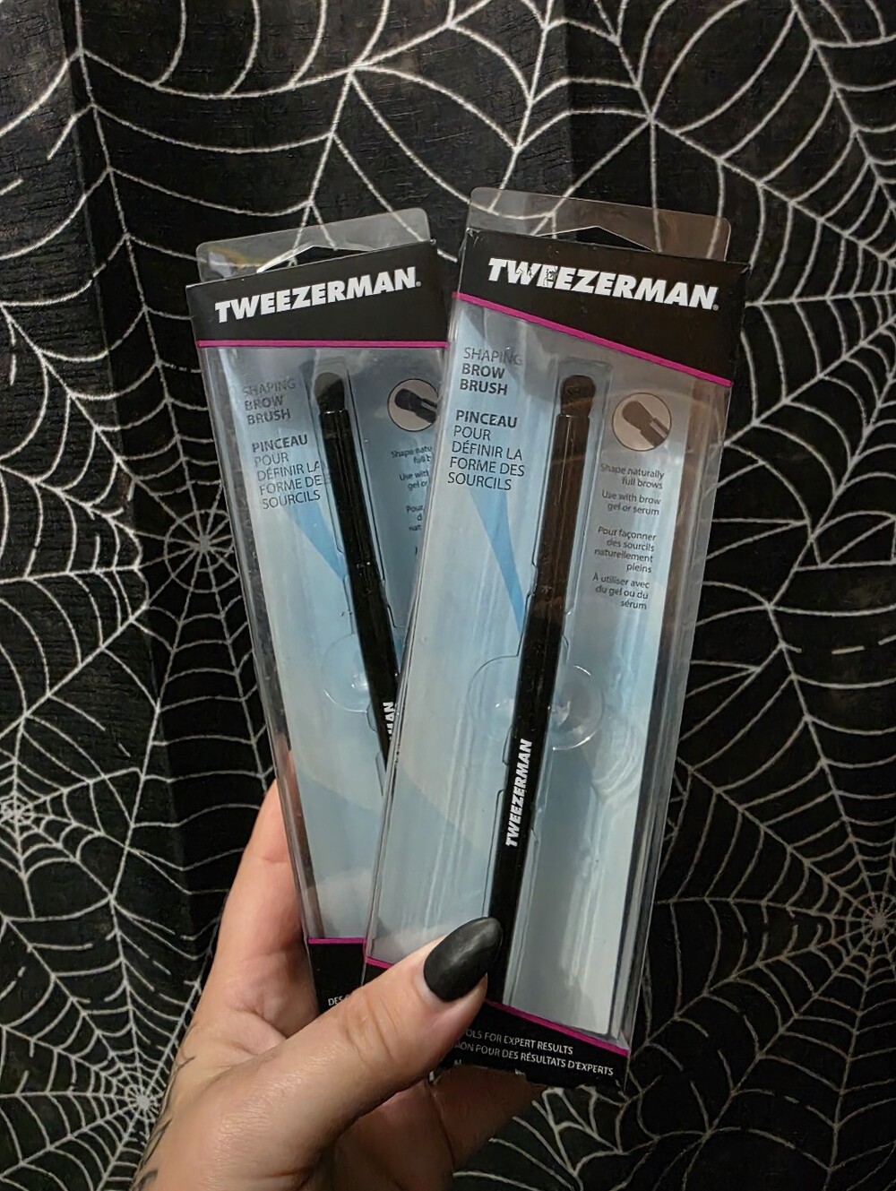 Tweezerman Shaping Brow Brush - Black (Bundle Of 2)